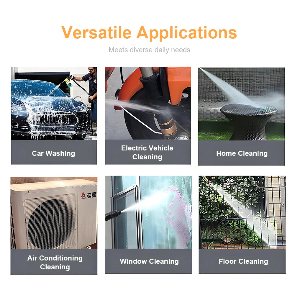 Electric Car Washer High Pressure Washer Handheld Multi-function 3000W High Power Car Wash Machine with Copper-Core Motor
