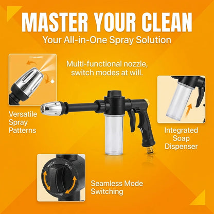 Portable Power Washer, 2X Stronger Spray, Easy for Women & Seniors, Ideal for Car Wash, Plants, Cleaning & Tire Inflation.