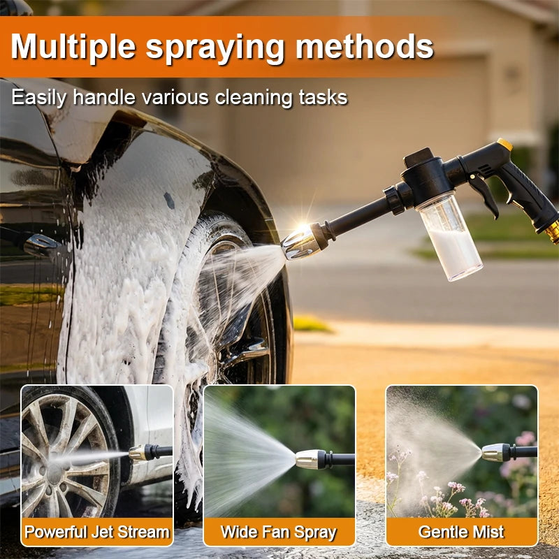 Portable Power Washer, 2X Stronger Spray, Easy for Women & Seniors, Ideal for Car Wash, Plants, Cleaning & Tire Inflation.