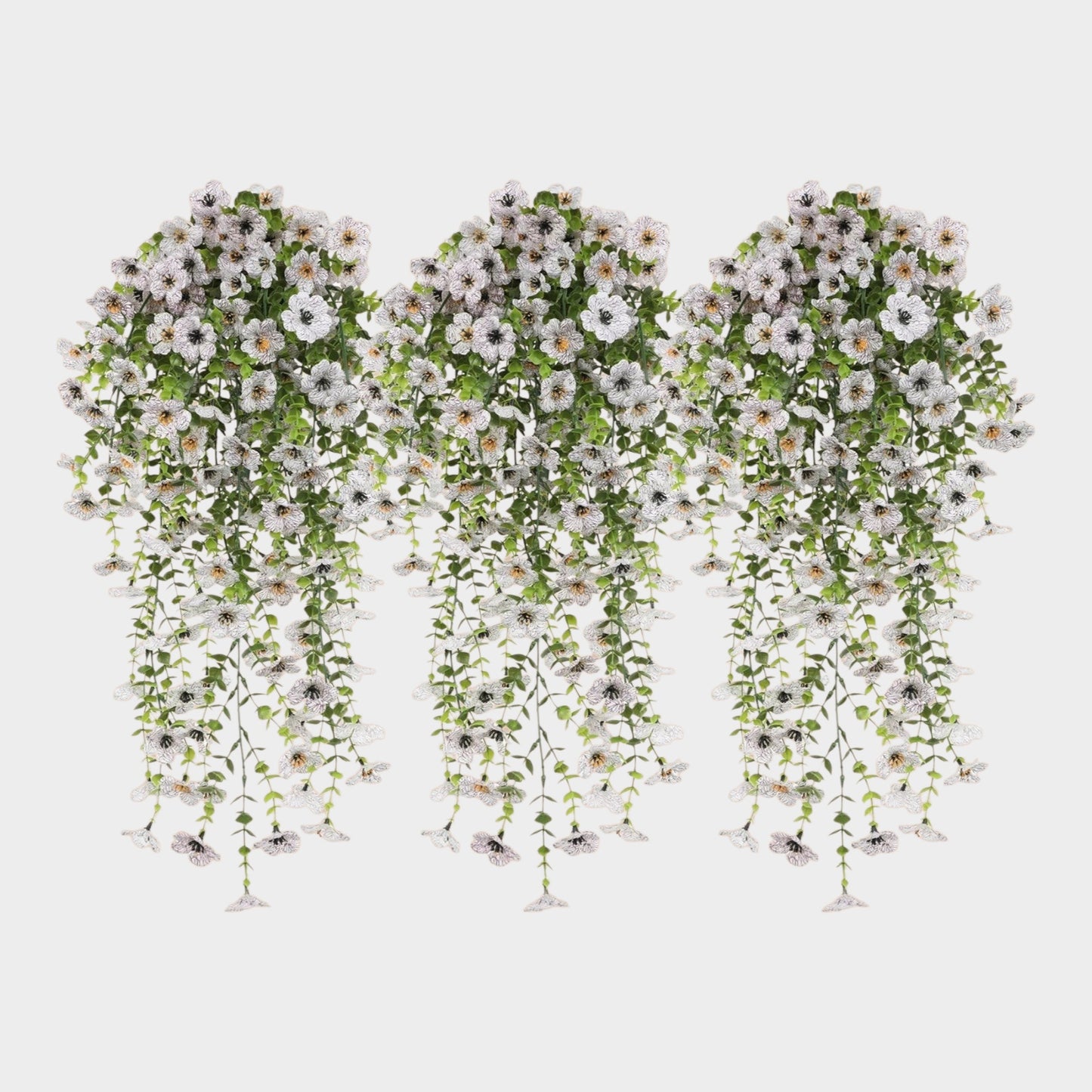 UV-Resistant Faux Hanging Flowers for Porch & Patio