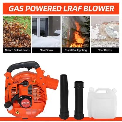 EB260 Leaf  Air Blower Portable Garden Tool Snow Car Gas  High Vacuum Fan Duct Handheld Petrol Blowe for Lawn Care Snow Blowing