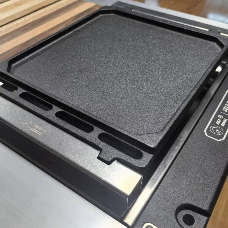 Outdoor Barbecue Grill Plate for Gs450, Igt Single Unit Cast Iron Grill Pan for Camping and Road Trips