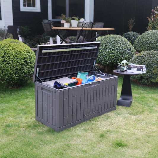Outdoor Storage box Garden Home Storage Cabinet with Lock storage bins Dust-Proof camping storage Bin  Large-Capacity Organizer