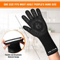 BBQ Grill Gloves High Temp Resistance Fireproof Glove for Grilling Smoking Barbecue - Washable Long Oven Mitts Extreme Hot Proof