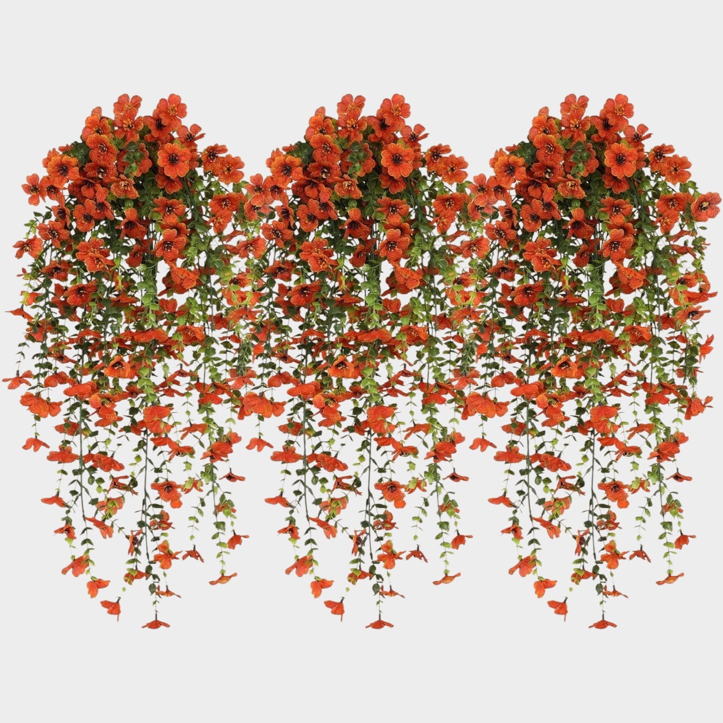 UV-Resistant Faux Hanging Flowers for Porch & Patio