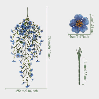 UV-Resistant Faux Hanging Flowers for Porch & Patio