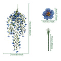 Artificial Hanging Flowers for Outdoors, Hanging Plant UV Resistant No Fade Faux Flower for Front Door Porch Patio Yard Garden
