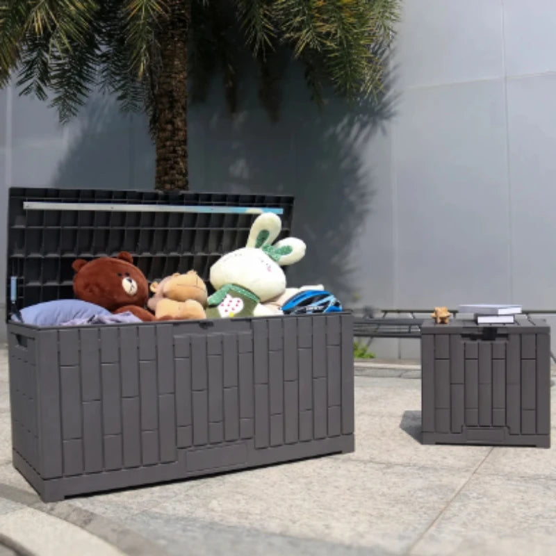 Outdoor Storage box Garden Home Storage Cabinet with Lock storage bins Dust-Proof camping storage Bin  Large-Capacity Organizer