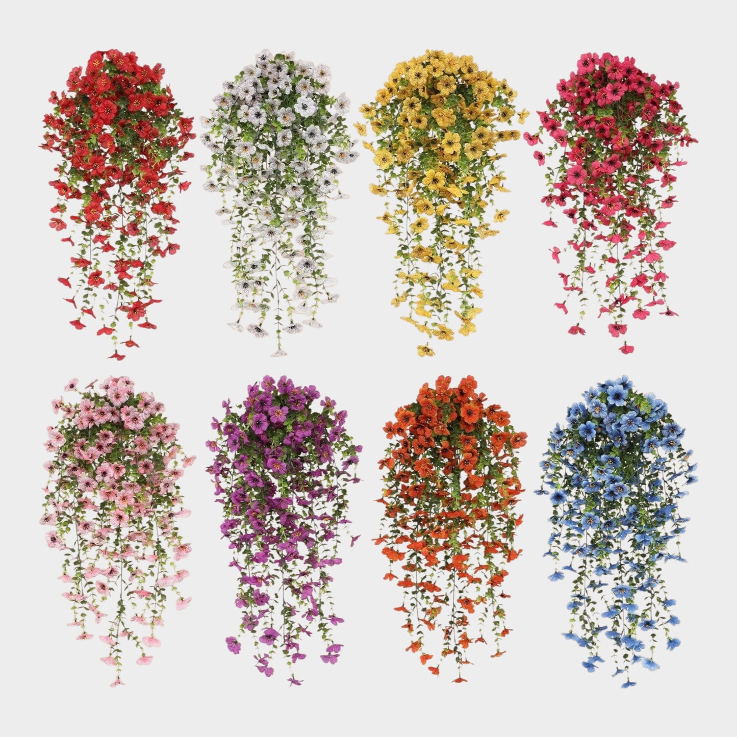 UV-Resistant Faux Hanging Flowers for Porch & Patio