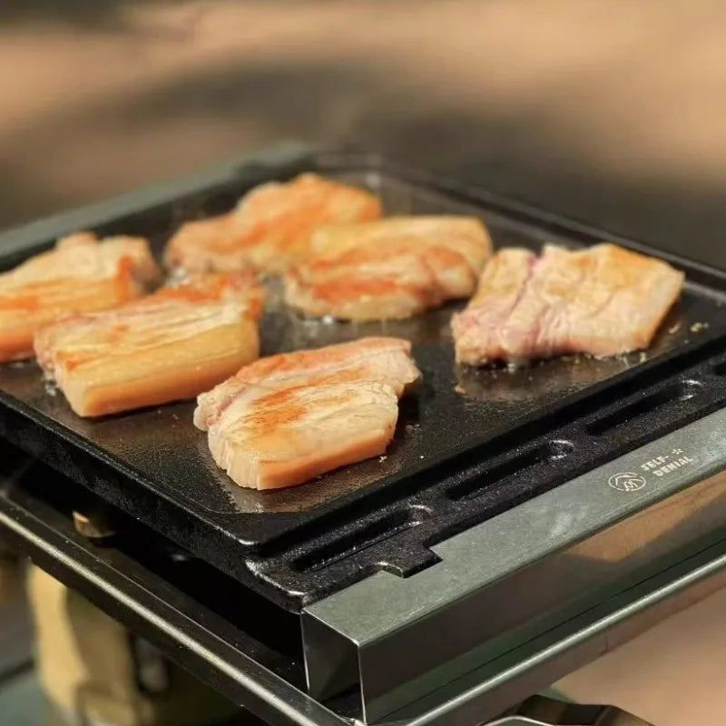 Outdoor Barbecue Grill Plate for Gs450, Igt Single Unit Cast Iron Grill Pan for Camping and Road Trips