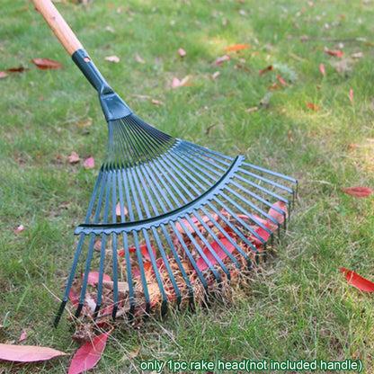 1Pc Durable 22-Tooth Garden Rake for Gardeners Grass Farming Rake Garden Leaf Rake Iron Potting Landscapers Reliable Tools