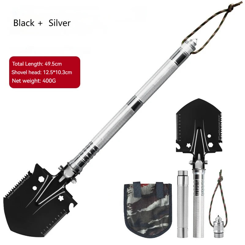 tactical shovel, survival spade, folding shovel, camping tool, emergency shovel, multifunction outdoor gear shovel,