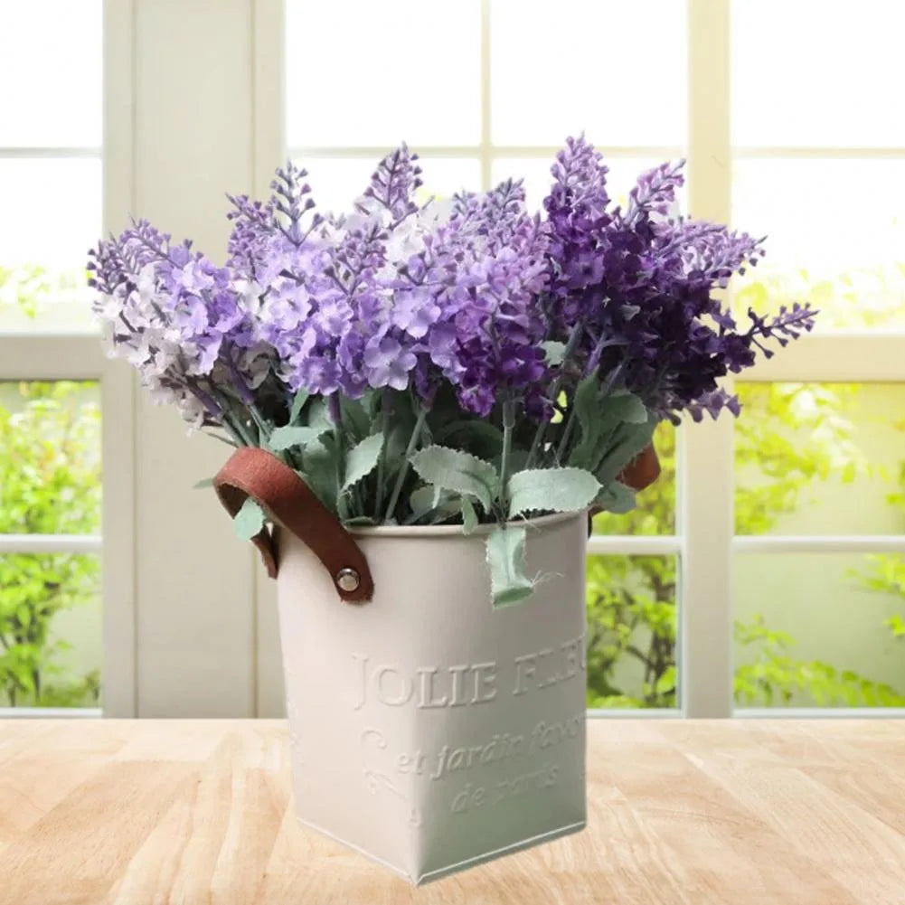 Barrels Garden Decoration Tin Flower Pots Basket Vintage Artificial Pastoral Style Metal Vases Craft for Storage Home Decor