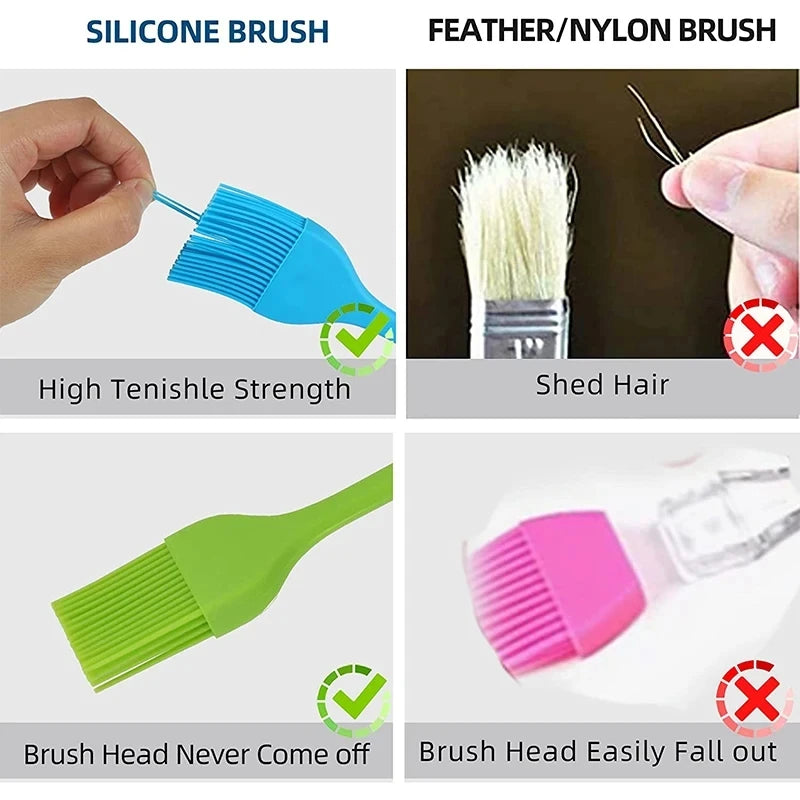 Food Grade Silicone Oil Brush Barbecue Basting Brush  Heat Resistant Pastry Brush Oil Brush For BBQ Cooking Baking Tool