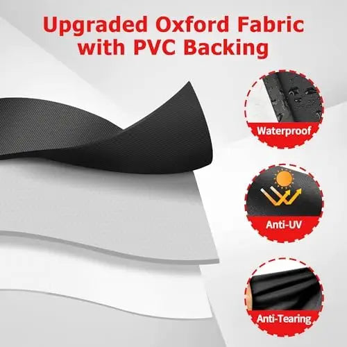 58" BBQ Grill Cover for Weber, Char-Broil, Nexgrill – Waterproof, UV-Resistant, Black
