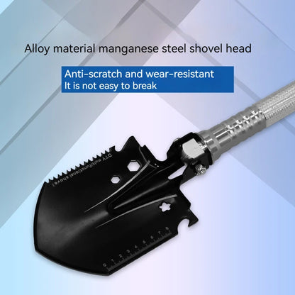 tactical shovel, survival spade, folding shovel, camping tool, emergency shovel, multifunction outdoor gear shovel,