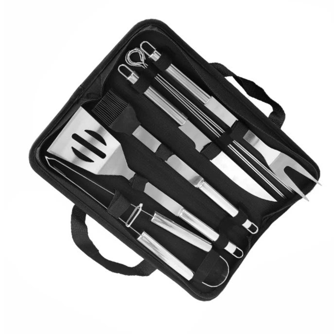 Grill Utensils Set Stainless Barbeque Grill Accessories -Spatula/Tongs/Fork w/Insulated Glove, Grilling Tools for Outdoor Grill