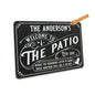 Personalized Welcome to The Patio Sign Backyard BBQ Beer Home Decor Metal Sign Dustproof Waterproof (Only Decoration)