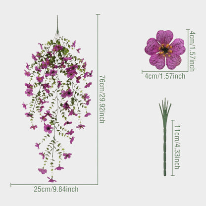 UV-Resistant Faux Hanging Flowers for Porch & Patio