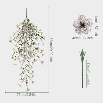 UV-Resistant Faux Hanging Flowers for Porch & Patio