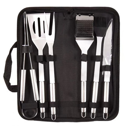 Grill Utensils Set Stainless Barbeque Grill Accessories -Spatula/Tongs/Fork w/Insulated Glove, Grilling Tools for Outdoor Grill