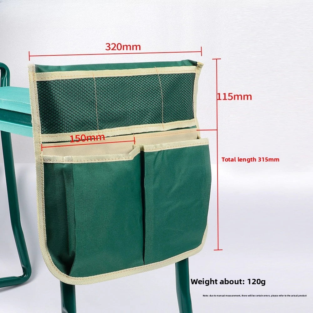 Garden Kneeler Thicken Seat Pad Portable Folding Kneeling Stool Oxford Storage Bag Indoor Outdoor For Gardening Vegetables Pick