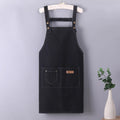 Denim Apron for Men and Women Home Kitchen Apron Sleeveless Apron Shoulder Straps H-shaped Canvas Apron