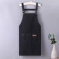 Denim Apron for Men and Women Home Kitchen Apron Sleeveless Apron Shoulder Straps H-shaped Canvas Apron