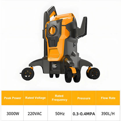 Electric Car Washer High Pressure Washer Handheld Multi-function 3000W High Power Car Wash Machine with Copper-Core Motor