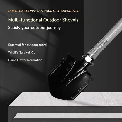 tactical shovel, survival spade, folding shovel, camping tool, emergency shovel, multifunction outdoor gear shovel,