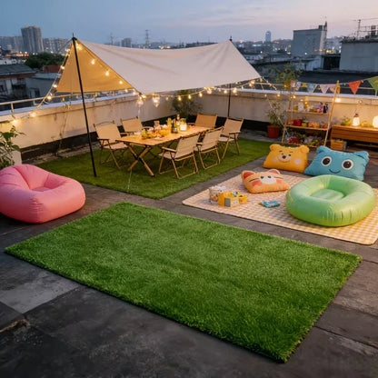 Latests Models Large Luxury Artificial Grass Mat Durable Thin Synthetic Lawn for Gardens Balconies Patios Hotels Restaurant Fake