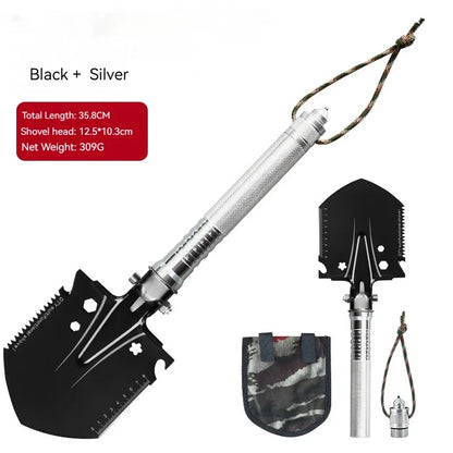 tactical shovel, survival spade, folding shovel, camping tool, emergency shovel, multifunction outdoor gear shovel,