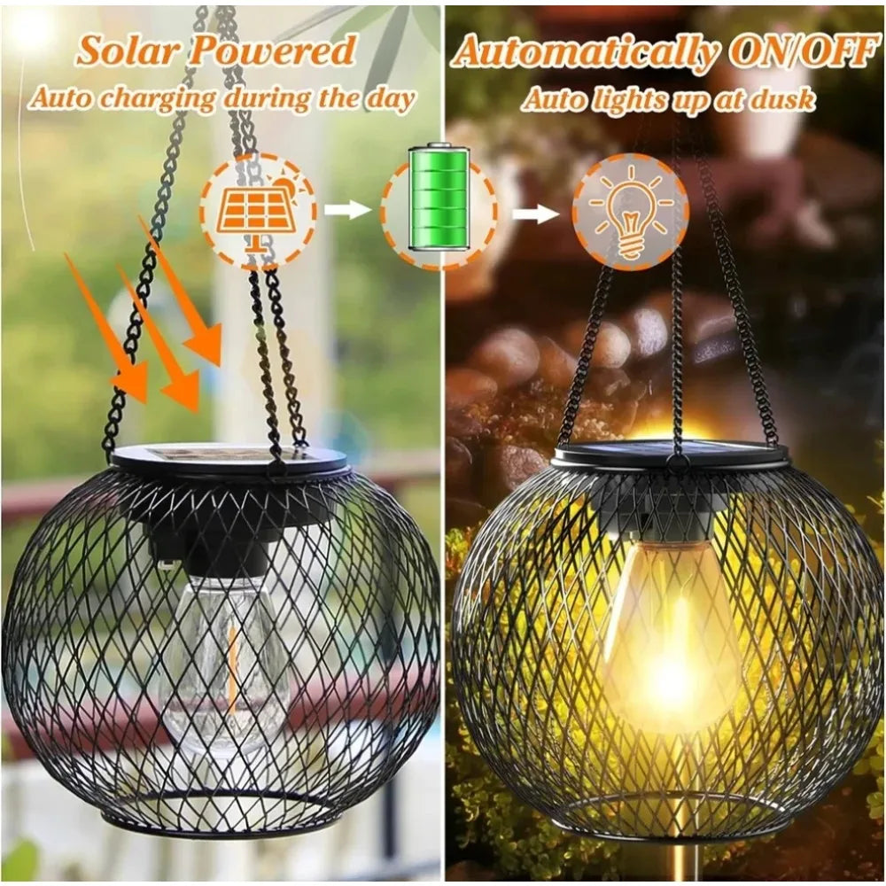 Solar Lantern Outdoor – Solar Lights for Outside Decorative – Outdoor Hanging Lights Waterproof Solar Lanterns