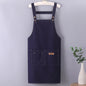 Denim Apron for Men and Women Home Kitchen Apron Sleeveless Apron Shoulder Straps H-shaped Canvas Apron
