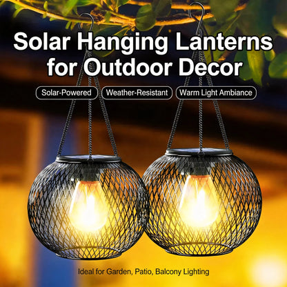 Solar Lantern Outdoor – Solar Lights for Outside Decorative – Outdoor Hanging Lights Waterproof Solar Lanterns