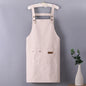 Denim Apron for Men and Women Home Kitchen Apron Sleeveless Apron Shoulder Straps H-shaped Canvas Apron