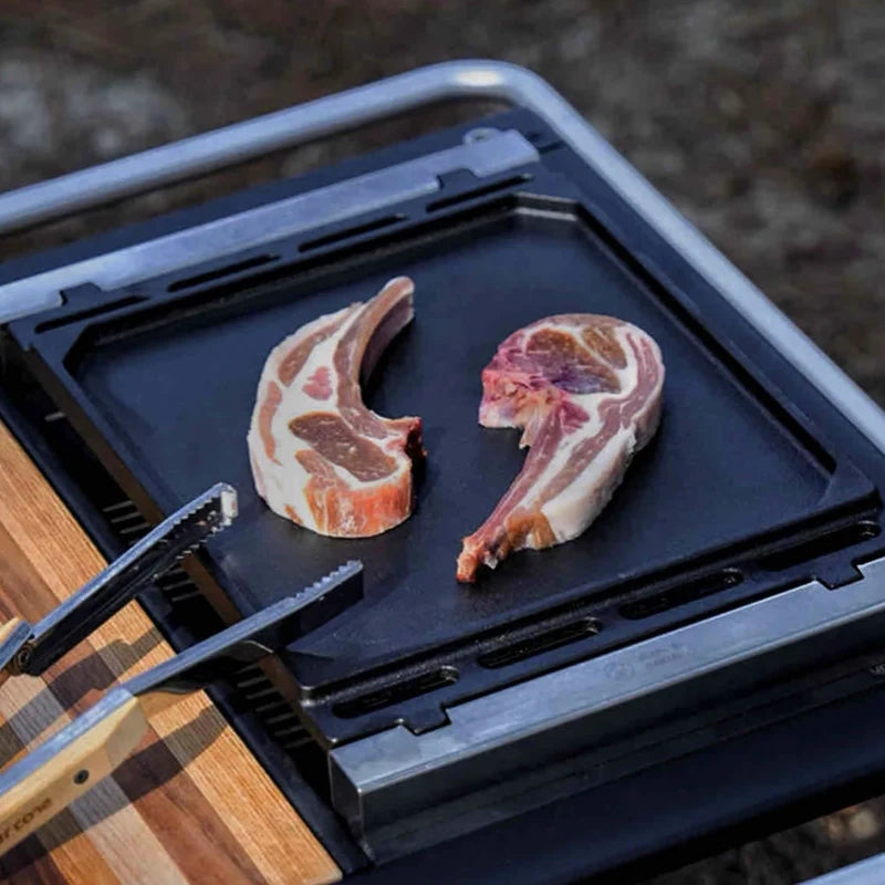 Outdoor Barbecue Grill Plate for Gs450, Igt Single Unit Cast Iron Grill Pan for Camping and Road Trips