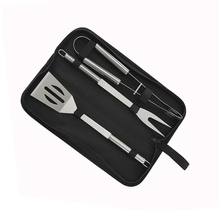 Grill Utensils Set Stainless Barbeque Grill Accessories -Spatula/Tongs/Fork w/Insulated Glove, Grilling Tools for Outdoor Grill