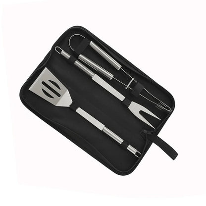 Grill Utensils Set Stainless Barbeque Grill Accessories -Spatula/Tongs/Fork w/Insulated Glove, Grilling Tools for Outdoor Grill