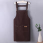 Denim Apron for Men and Women Home Kitchen Apron Sleeveless Apron Shoulder Straps H-shaped Canvas Apron